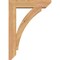 Ekena Millwork Thorton Slat Smooth Bracket w/ Offset Brace, Western Red Cedar, 5 1/2"W x 20"D x 28"H BKT0604X20X28THR06SWR - alternate 3